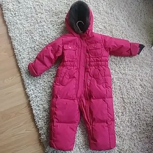 BABY GAP Girls Pink Down Snowsuit NWOT